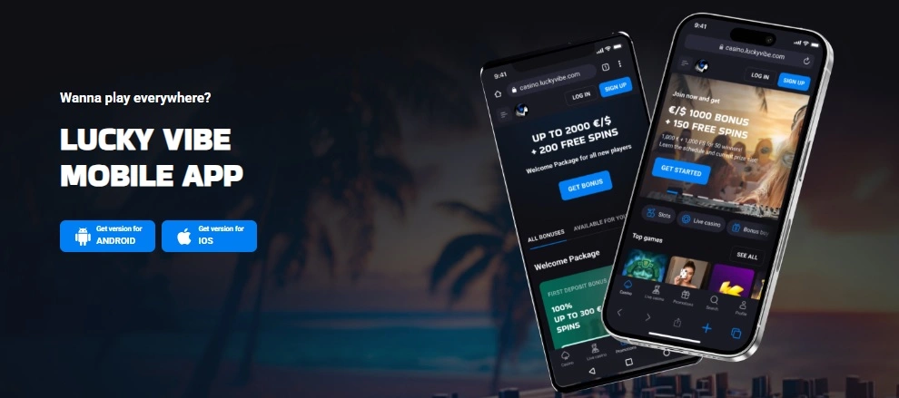 LuckyVibe Casino App-schermafbeelding